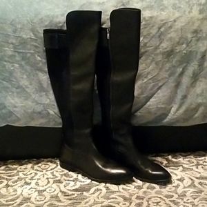 Calvin Klein Knee High Flat Black Boots (10)